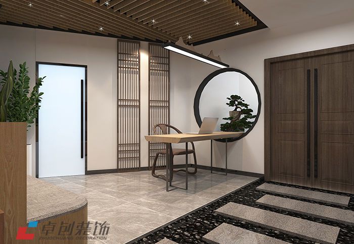 安糧國貿(mào)中心700平科技公司辦公室裝修寫字樓辦公室裝修設(shè)計案例分享 